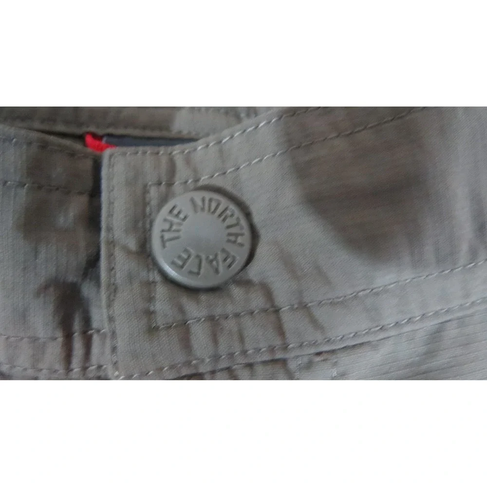 The North Face Convertible Hiking Trail Pants Mens 36 Tan Zip Off Outdoor Nylon
